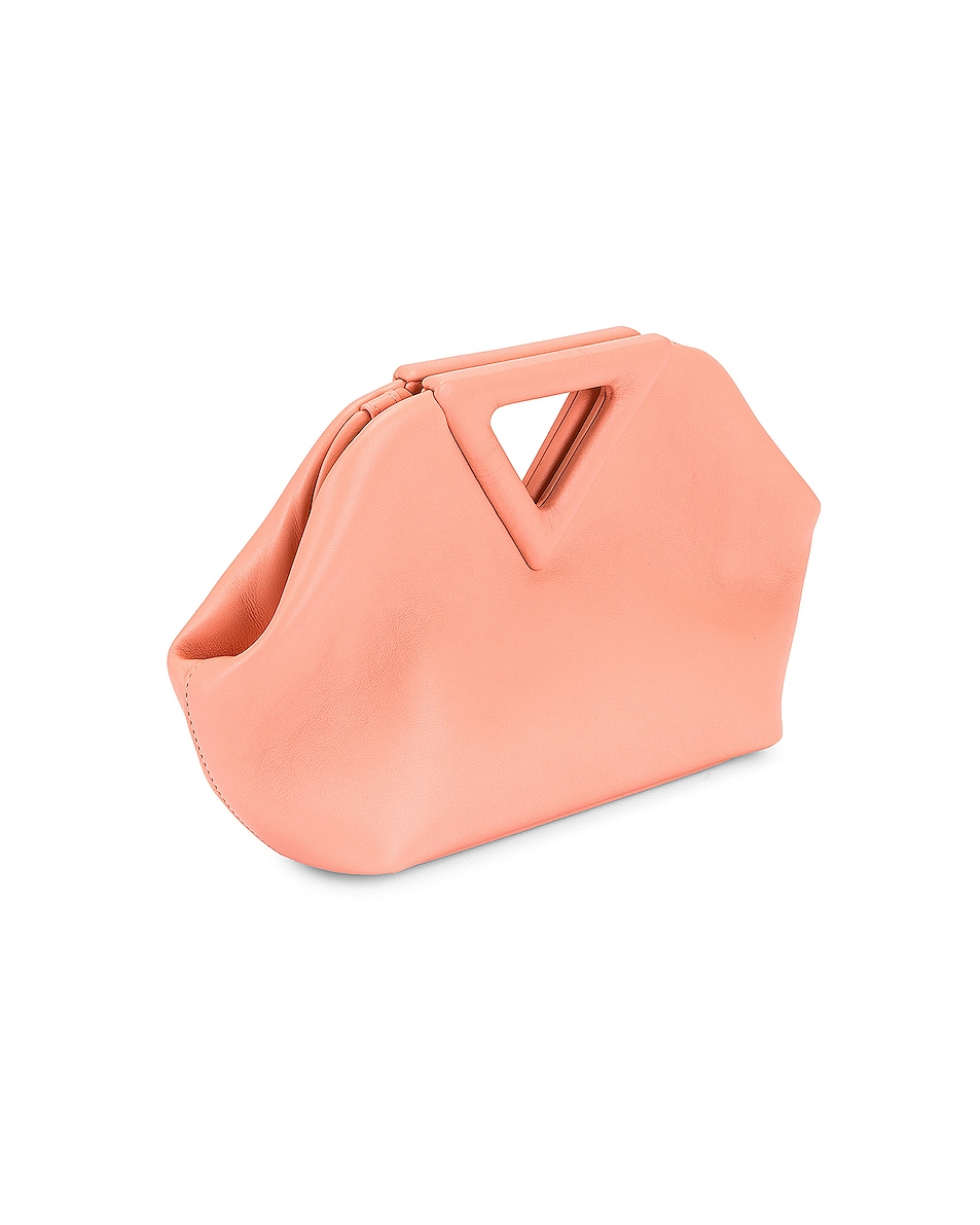 Bottega Veneta Small Point Top Handle Bag in Peachy & Silver | FWRD