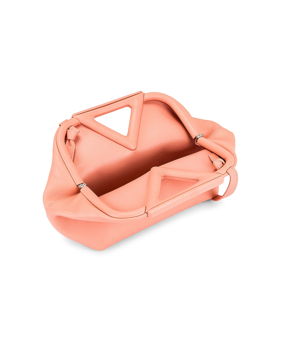 Bottega Small Point Top Handle Bag in Peachy & Silver FWRD