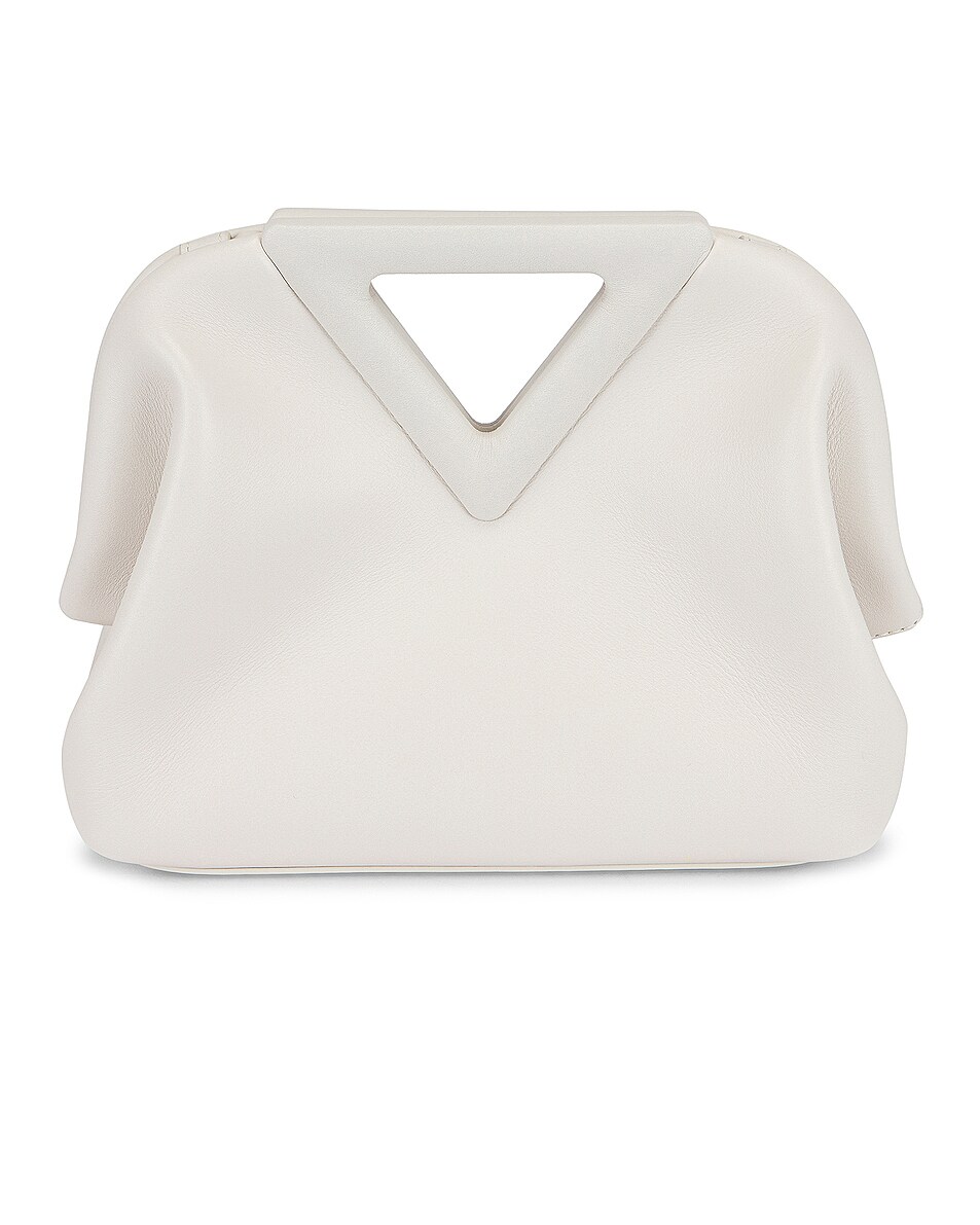Image 1 of Bottega Veneta Small Point Top Handle Bag in Chalk & Silver