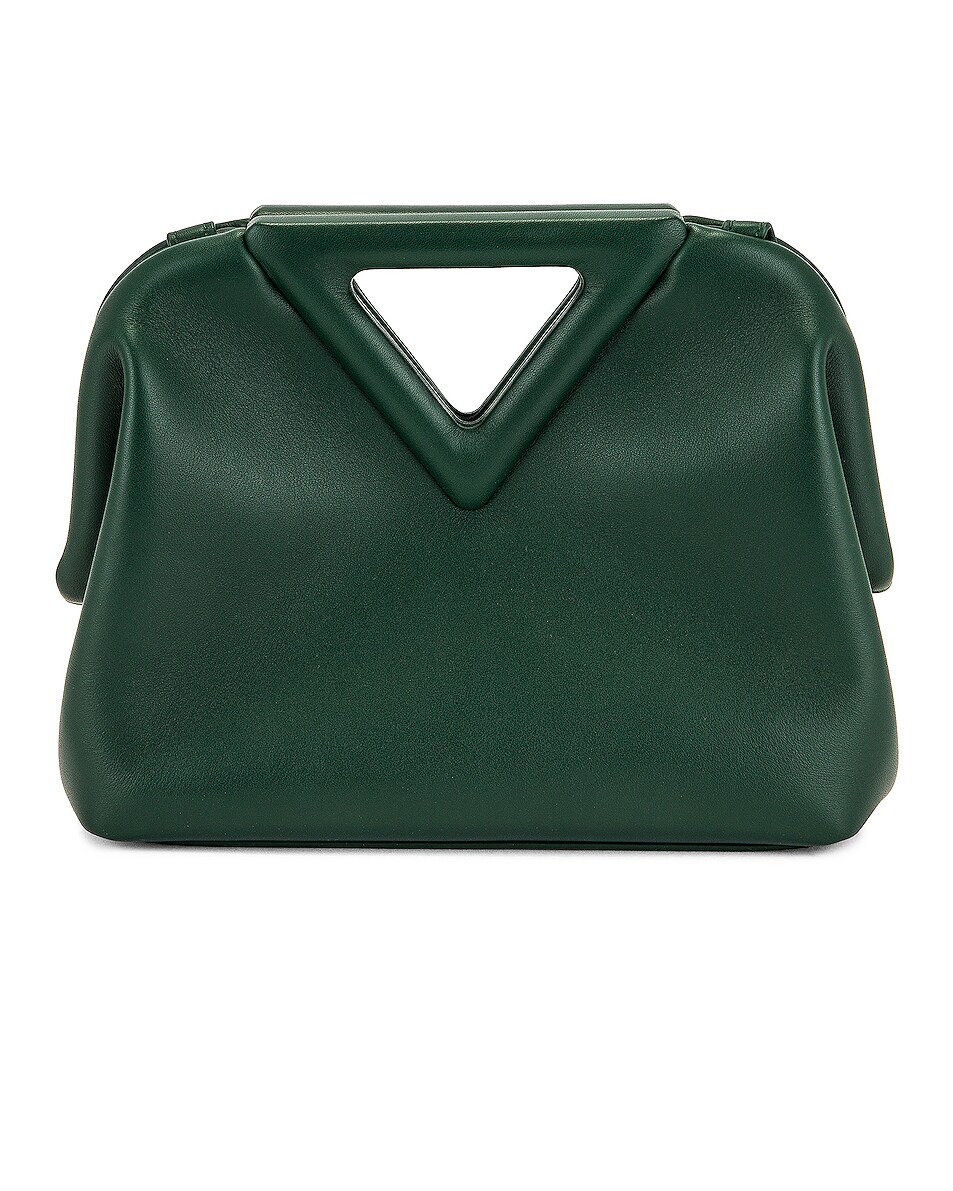 Image 1 of Bottega Veneta Small Point Top Handle Bag in Raintree & Gold