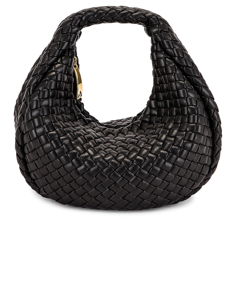 Image 1 of Bottega Veneta Mini Hobo Bag in Black & Gold