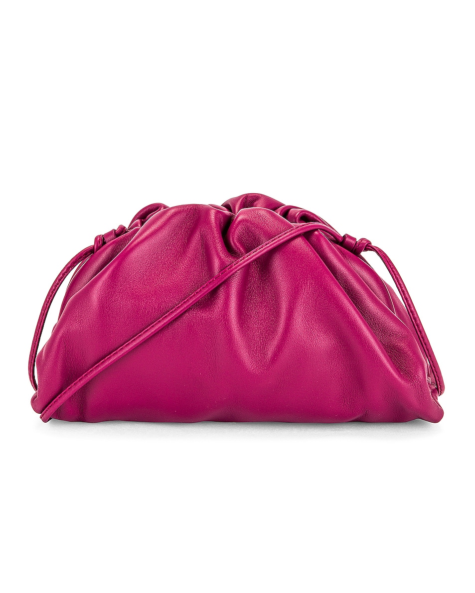 Image 1 of Bottega Veneta The Mini Pouch Crossbody Bag in Cinnabar & Gold