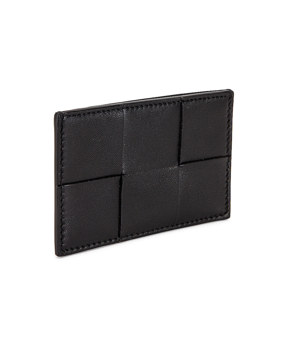Bottega Cassette Card Case in Black & Gold FWRD