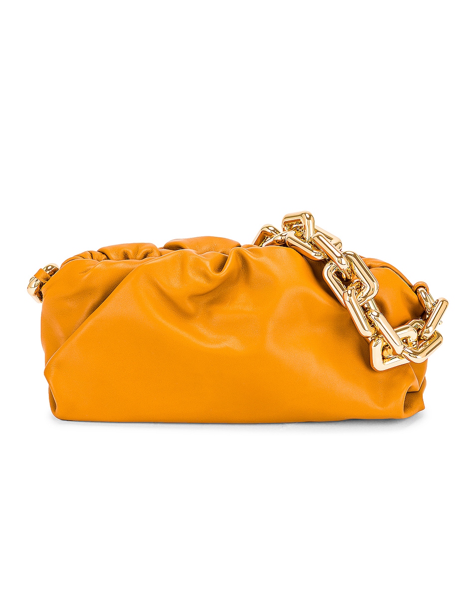 Image 1 of Bottega Veneta Pouch Chain Bag in Cob & Gold