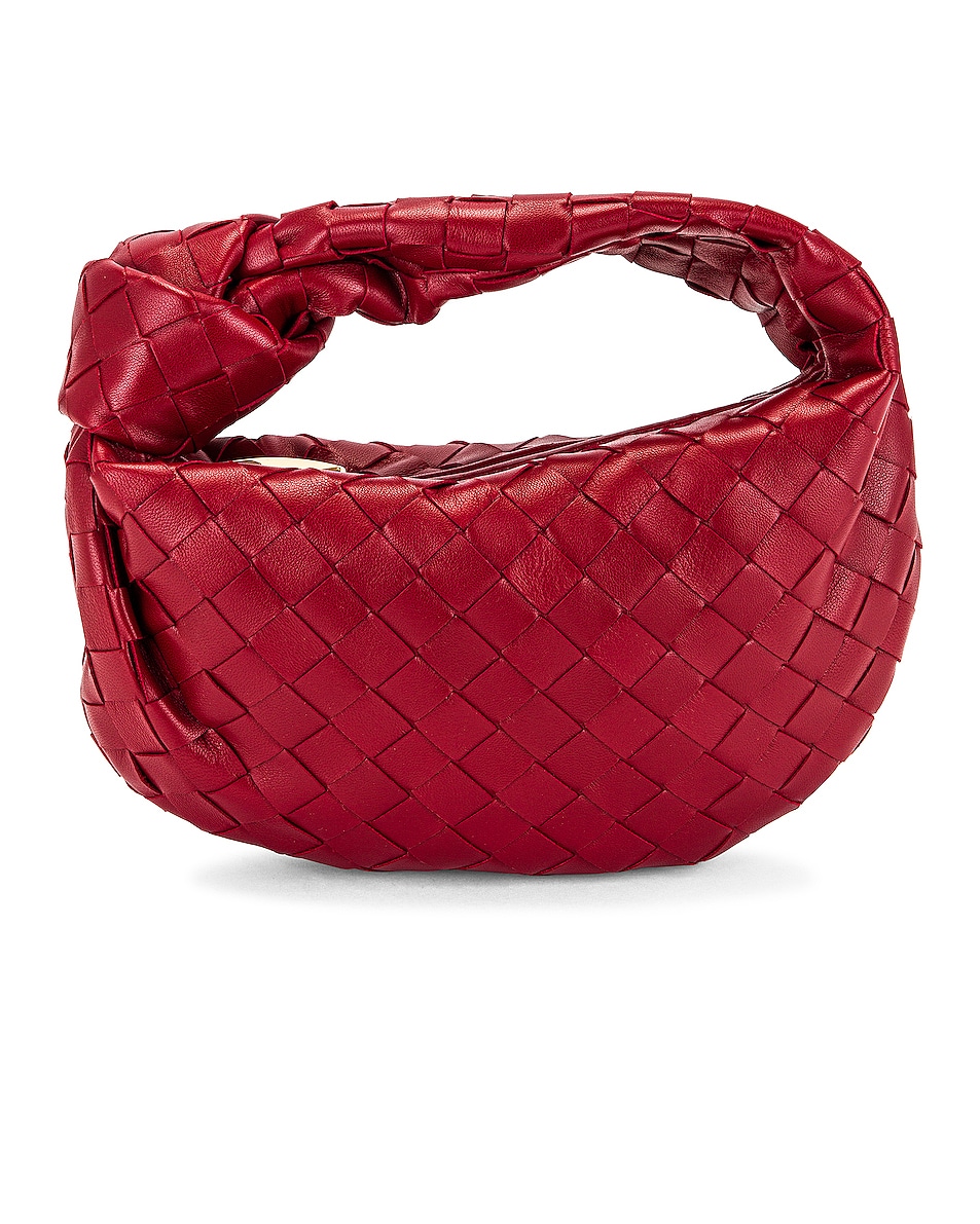 Image 1 of Bottega Veneta Mini Jodie Bag in Dark Red & Gold