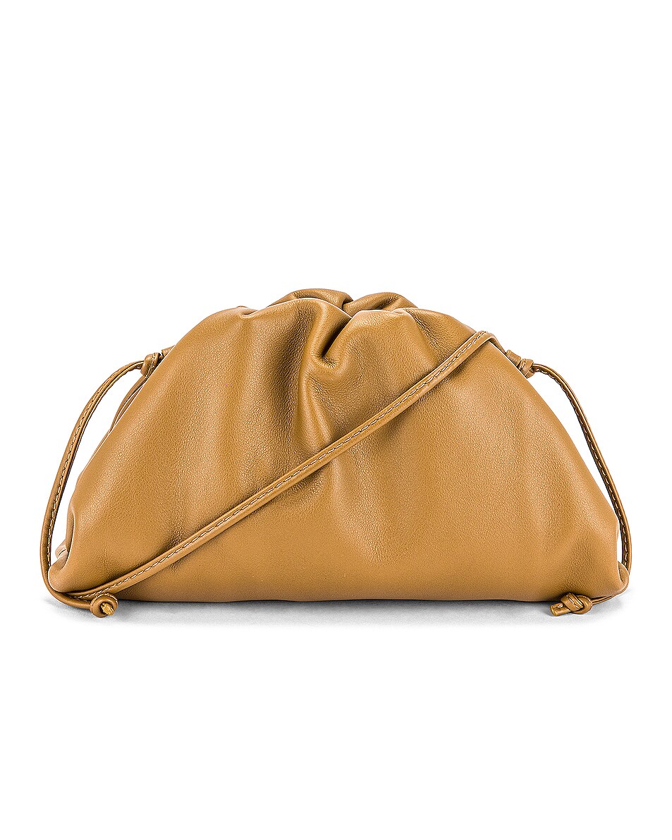 Image 1 of Bottega Veneta Mini Pouch Bag in Acorn & Gold