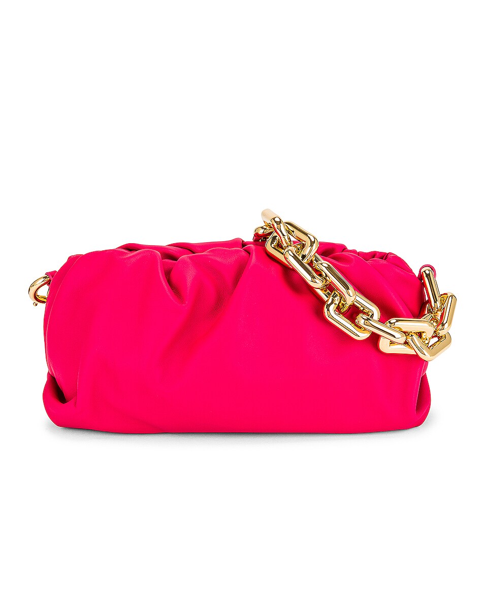 Image 1 of Bottega Veneta Pouch Chain Bag in Lollipop & Gold