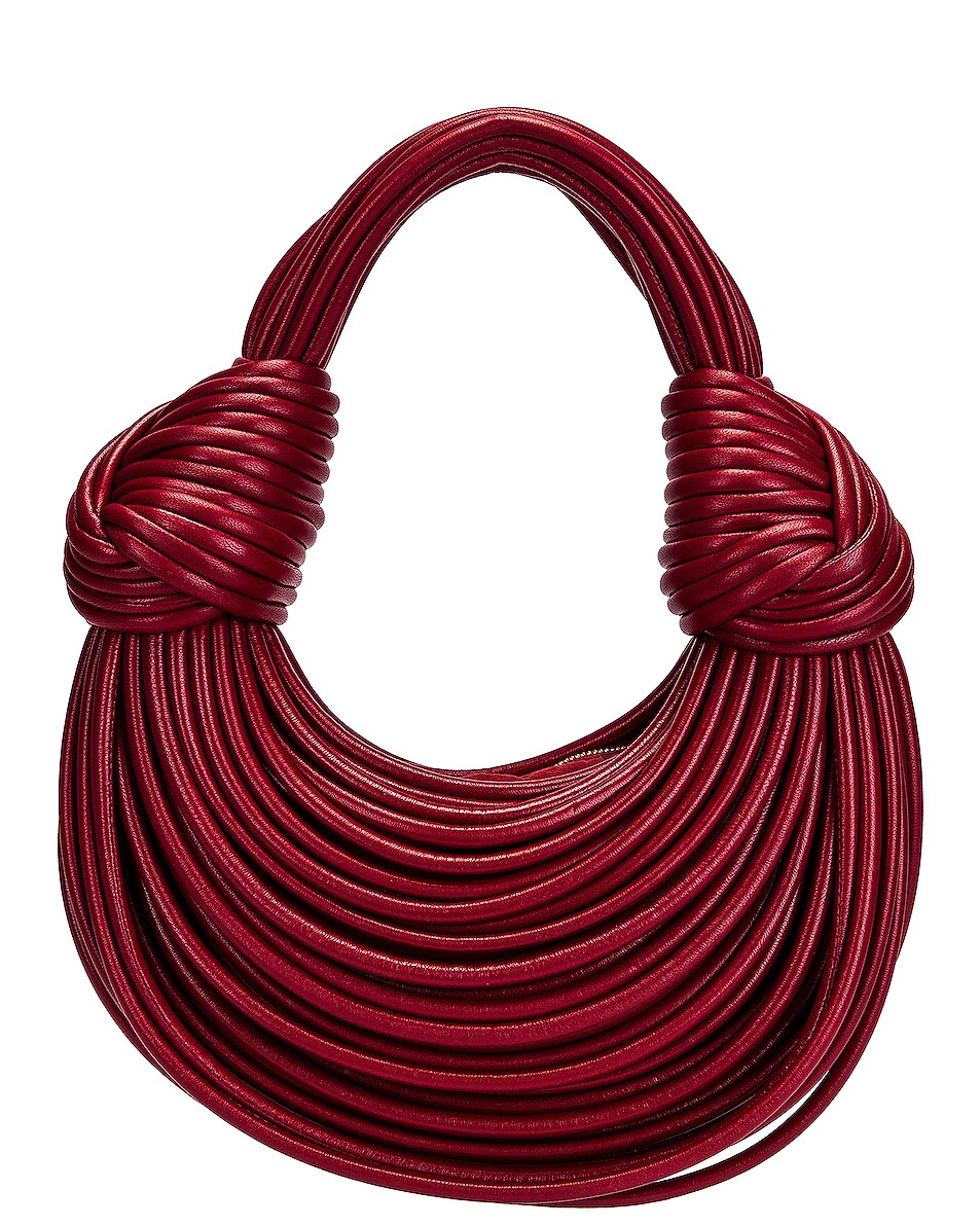 Image 1 of Bottega Veneta Tubular Bag in Dark Red & Gold