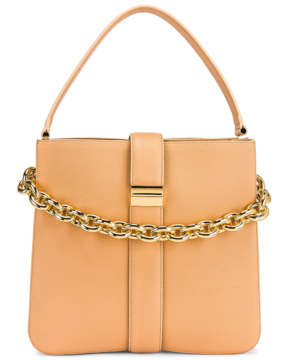 Image 1 of Bottega Veneta Mount Shoulder Bag in Almond & Gold