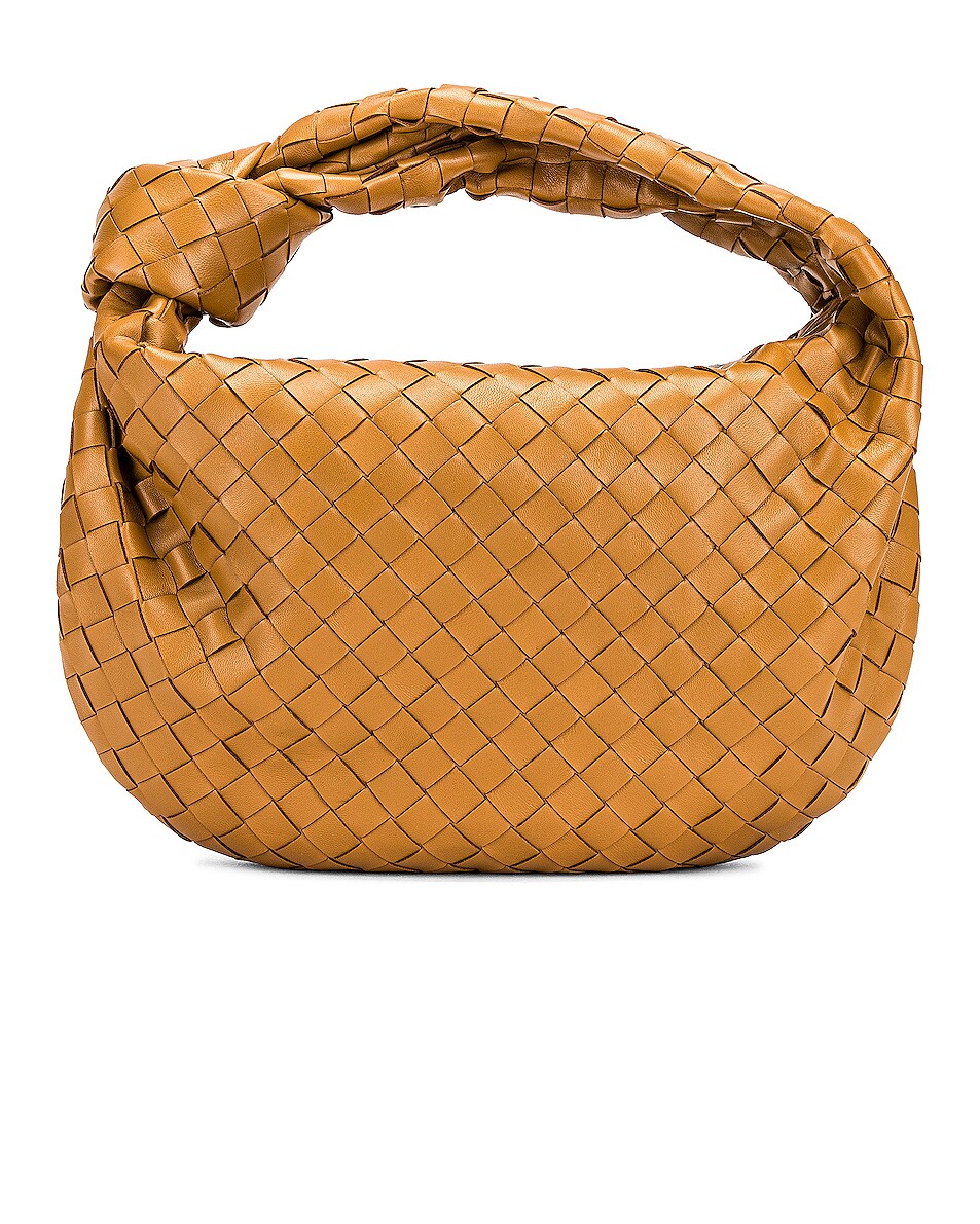 Image 1 of Bottega Veneta Teen Jodie Bag in Caramel & Gold