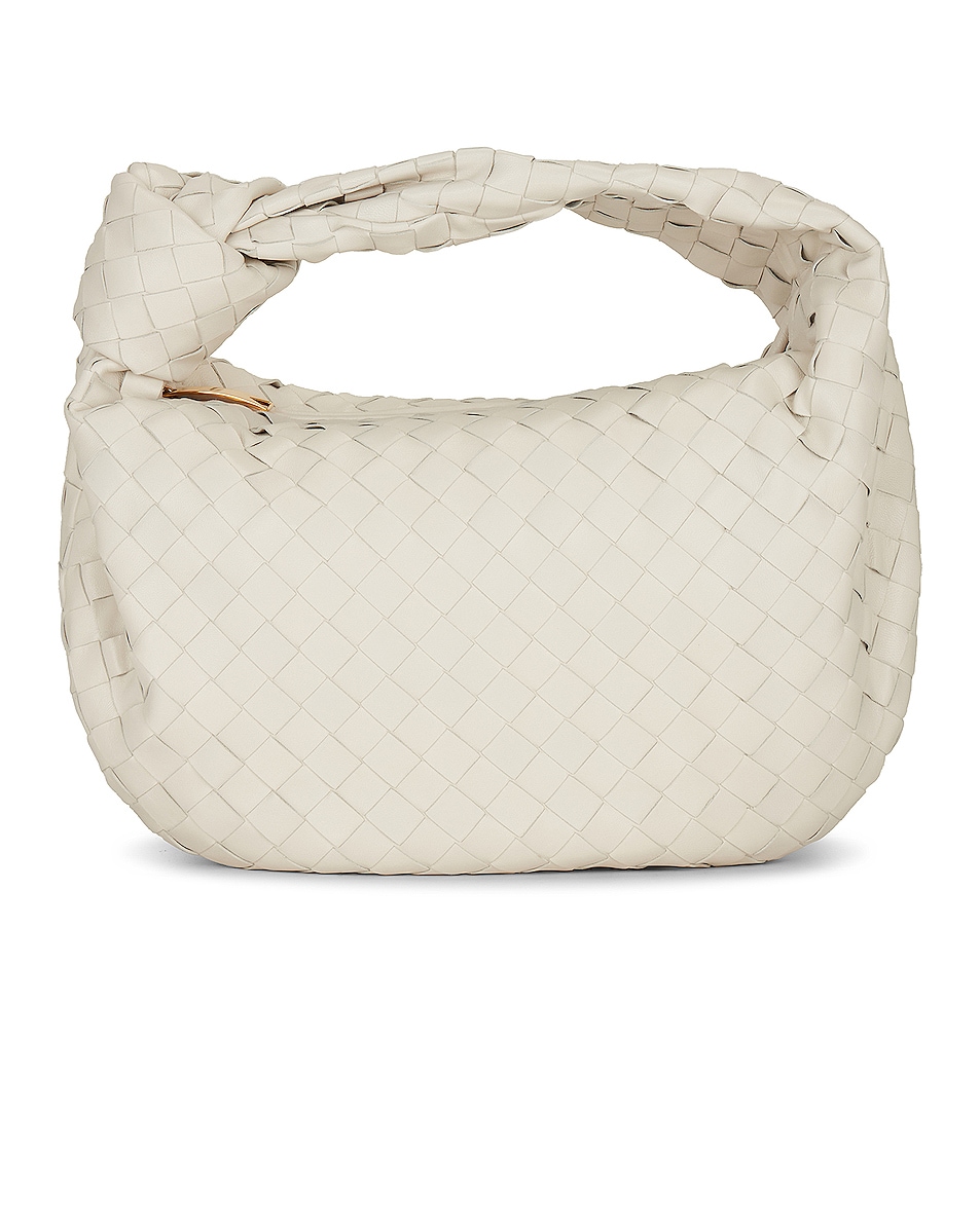 Image 1 of Bottega Veneta Teen Jodie Bag in White & Gold