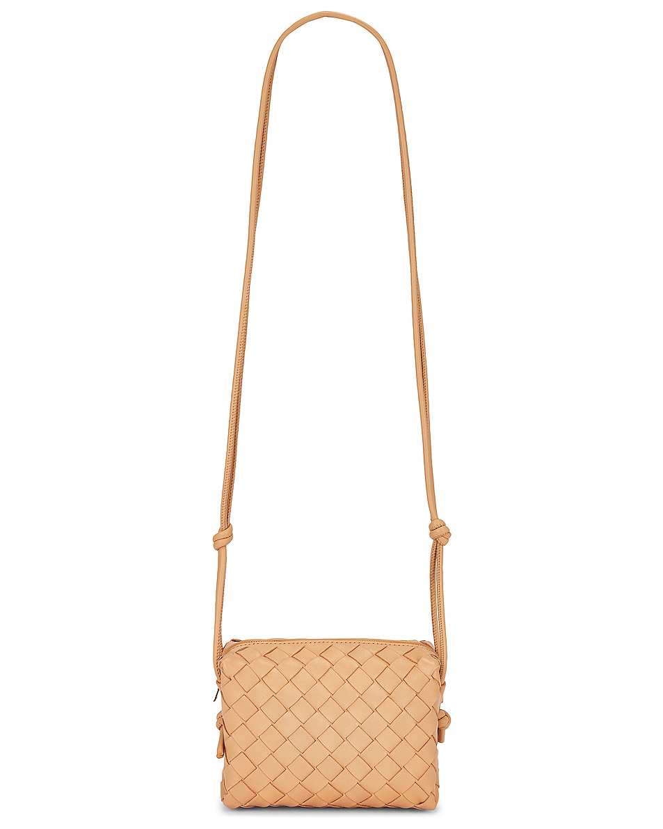 Bottega Veneta Mini Loop Bag in Almond & Gold | FWRD