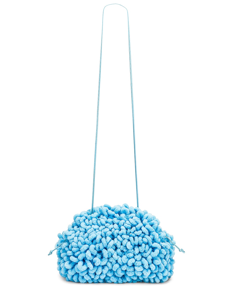 Image 1 of Bottega Veneta Mini Pouch Mop Crossbody Bag in Wave & Silver