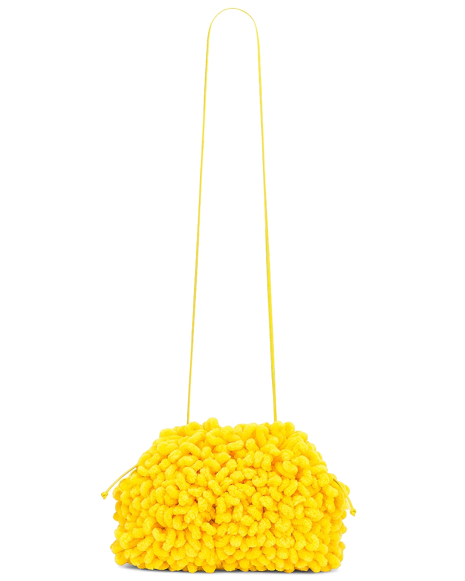 Image 1 of Bottega Veneta Mini Pouch Mop Crossbody Bag in Lemon & Silver