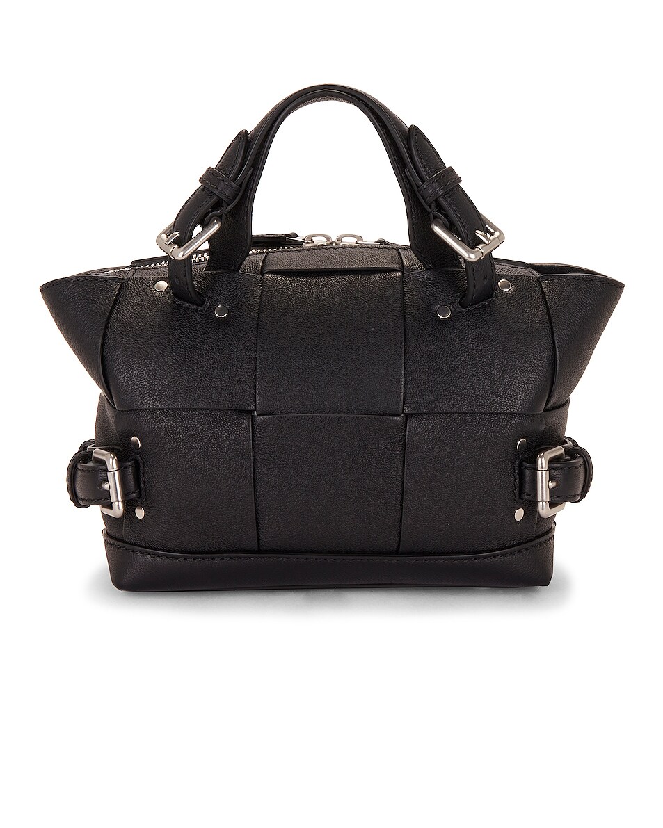Image 1 of Bottega Veneta Small Zipped Cabas Top Handle Bag in Black & Silver