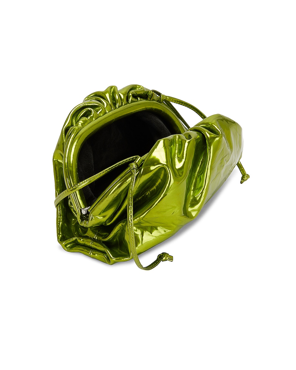 Bottega Mini Pouch Clutch in Chlorophyll & Silver FWRD