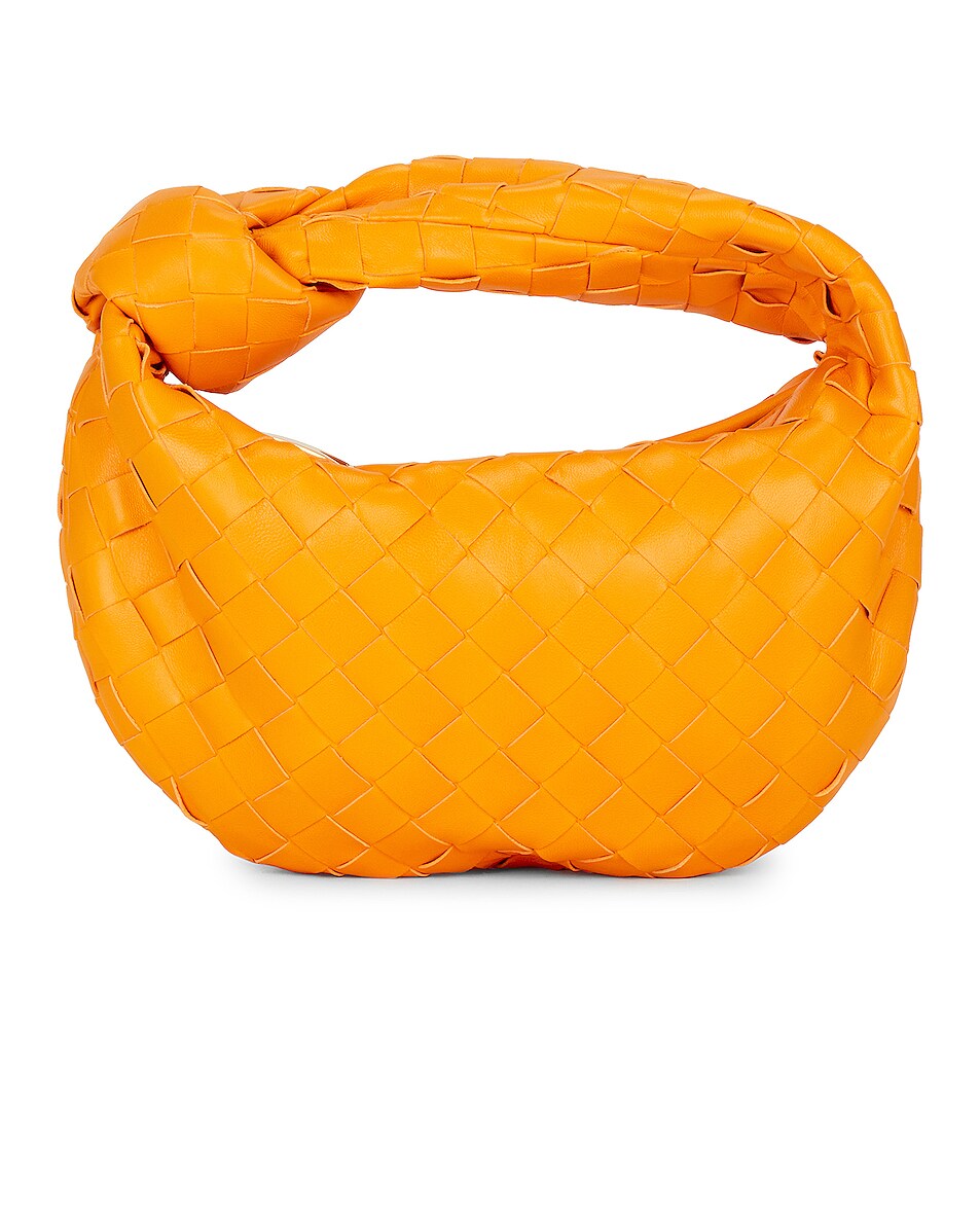 Image 1 of Bottega Veneta Mini Jodie Bag in Tangerine & Gold