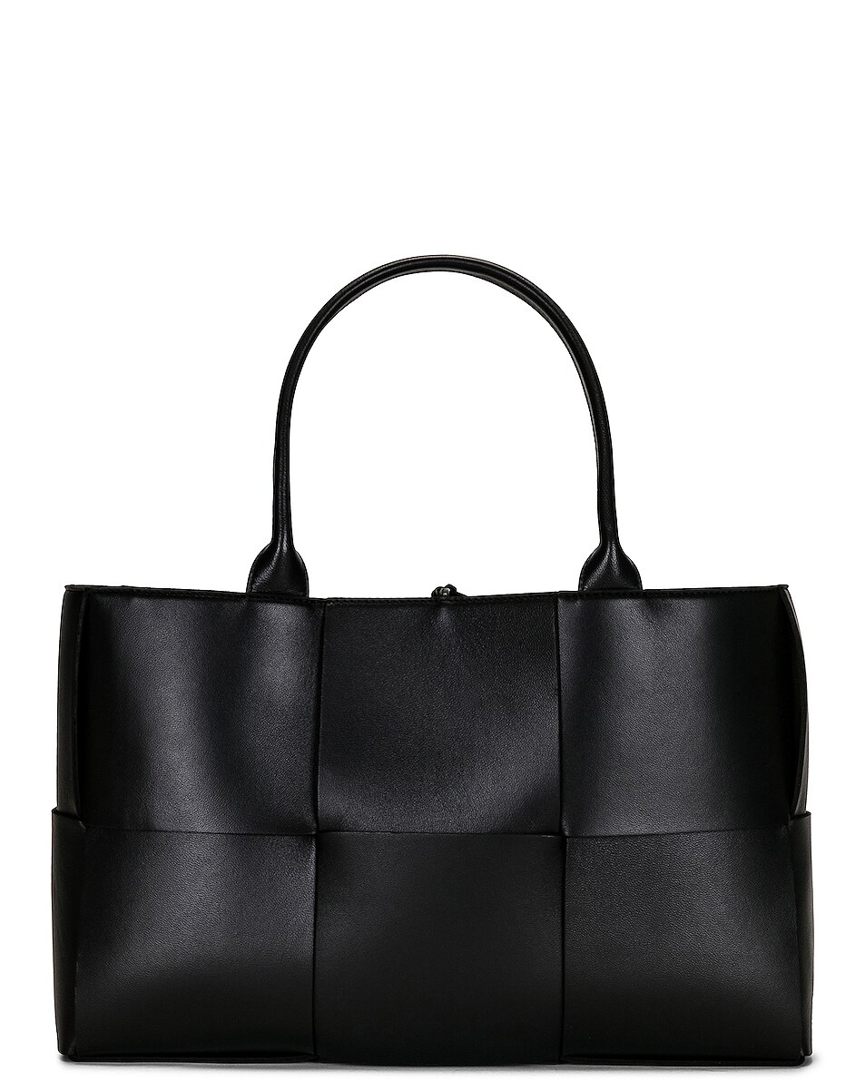 Image 1 of Bottega Veneta Medium Arco Tote Bag in Black & Silver