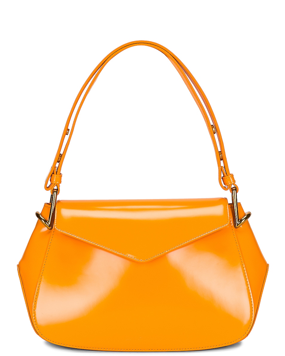Image 1 of Bottega Veneta V Ring Crossbody Bag in Tangerine & Gold