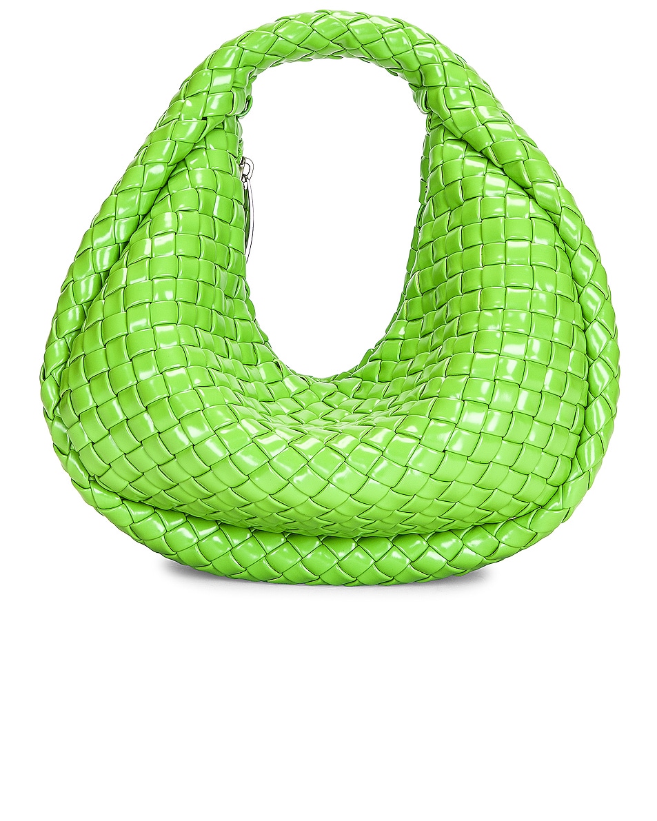 Image 1 of Bottega Veneta Mini Padded Jodie Bag in Acid Green & Silver