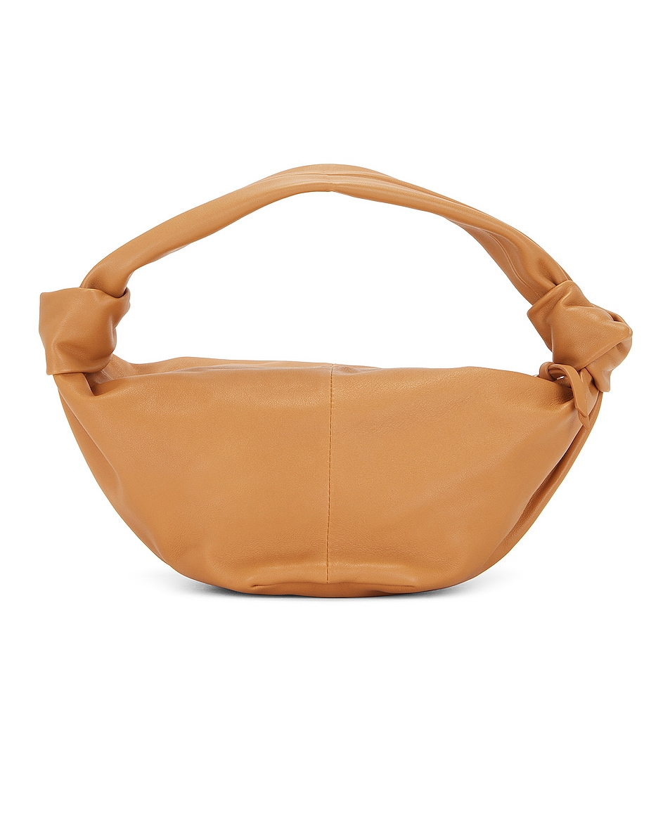 Image 3 of Bottega Veneta Double Knot Bag in Caramel & Gold