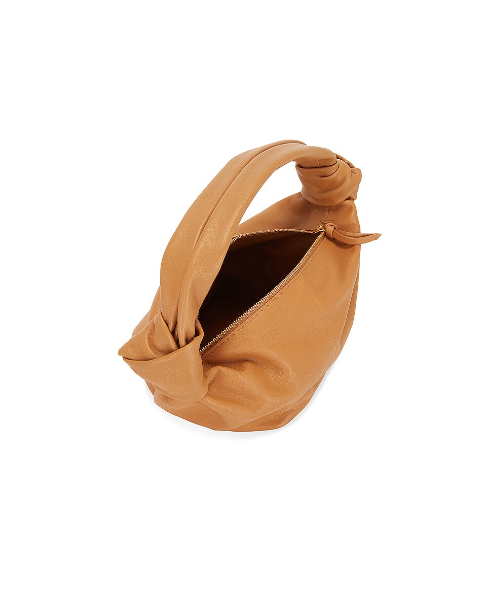 Image 5 of Bottega Veneta Double Knot Bag in Caramel & Gold