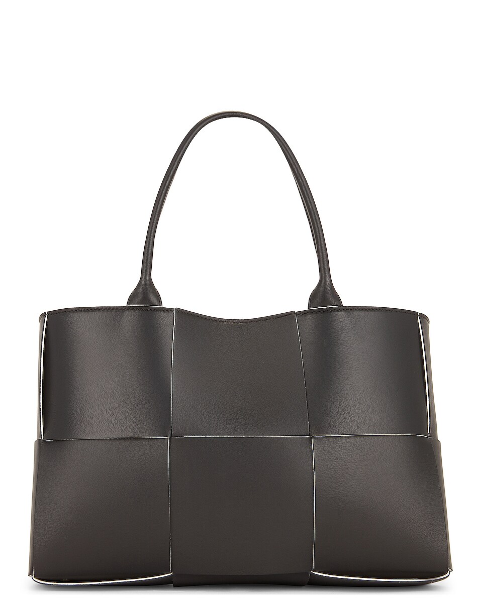 Image 1 of Bottega Veneta Medium Arco Tote Bag in Black, White, & Silver