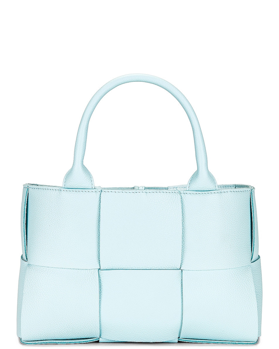 Image 1 of Bottega Veneta Mini Arco Tote Bag in Pale Blue & Gold