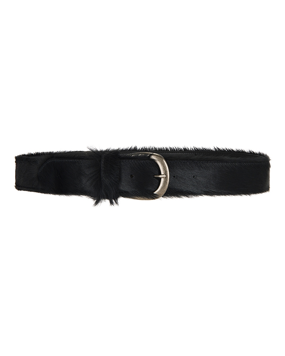 Image 1 of Basketcase Mohair Fastener Belt in Black