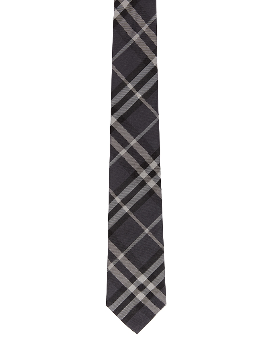 Image 1 of Burberry Vintage Scale Check Tie in Charcoal