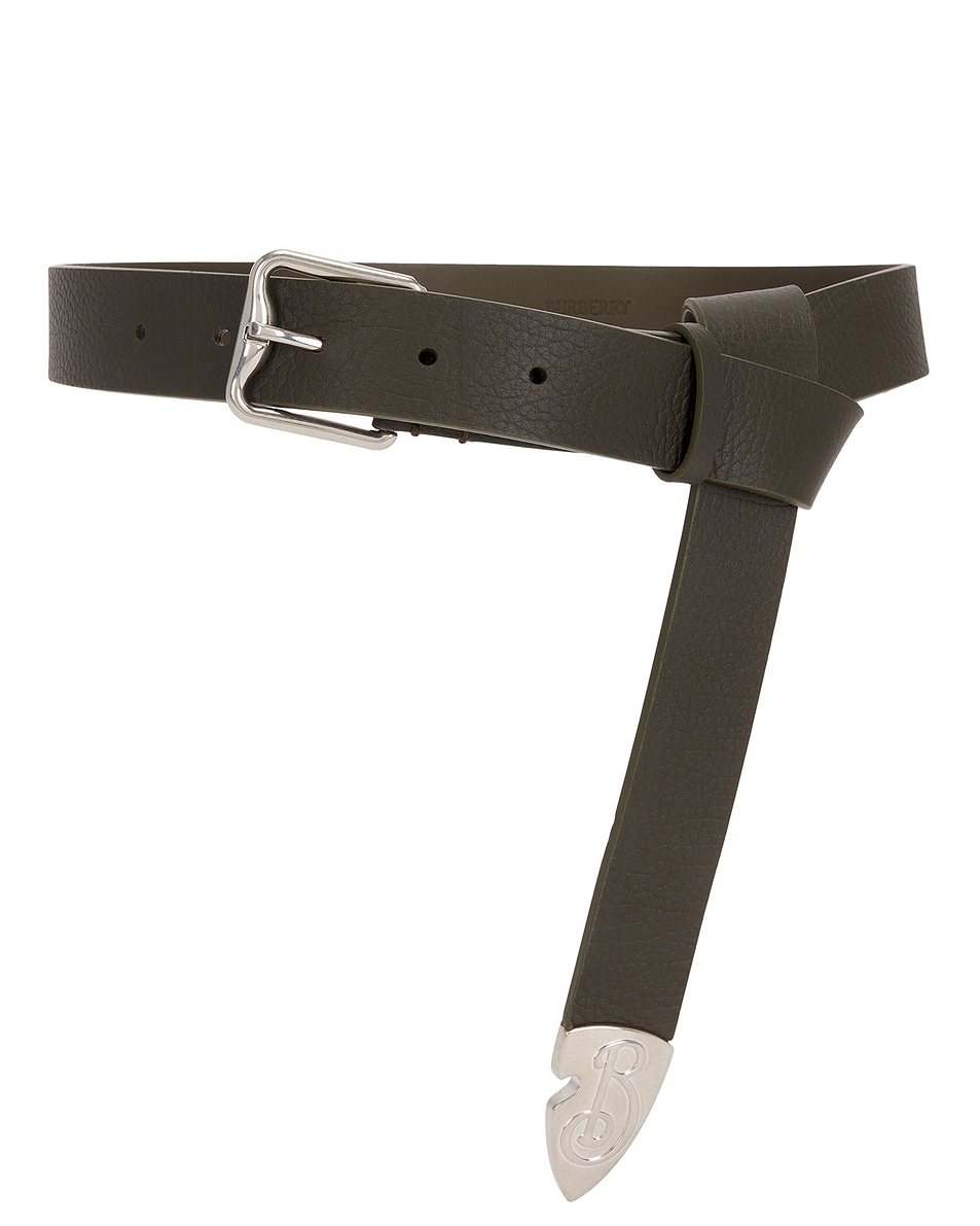 Image 1 of Burberry B Buckle Shield Belt in Loch