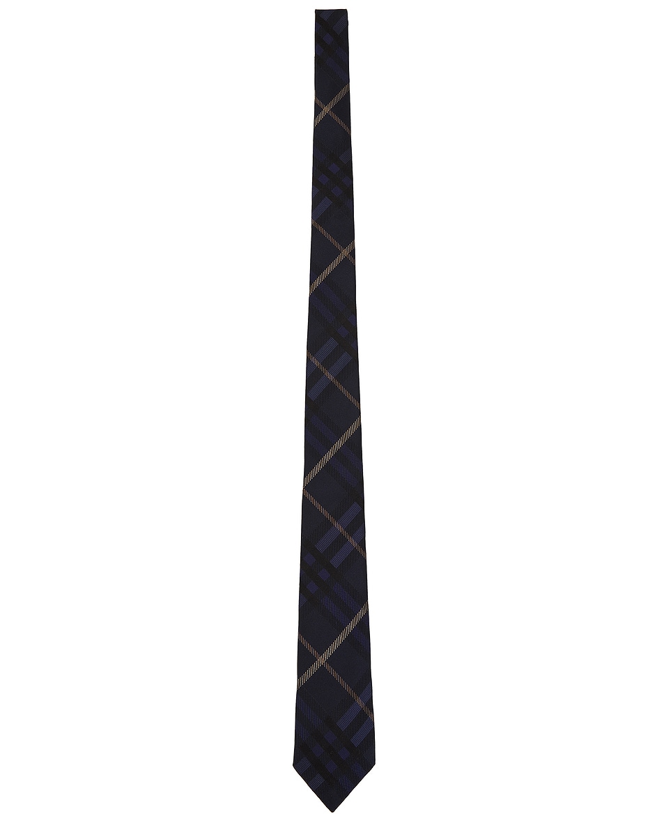 Image 1 of Burberry 7cm Regular Tie in Midnight IP Check