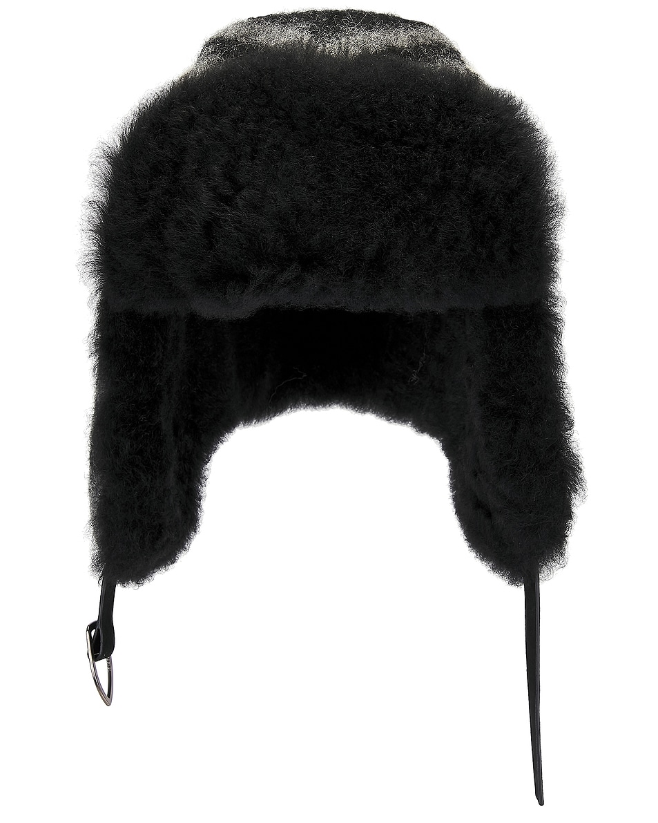 Image 1 of Burberry Tribar Trapper Hat in Black