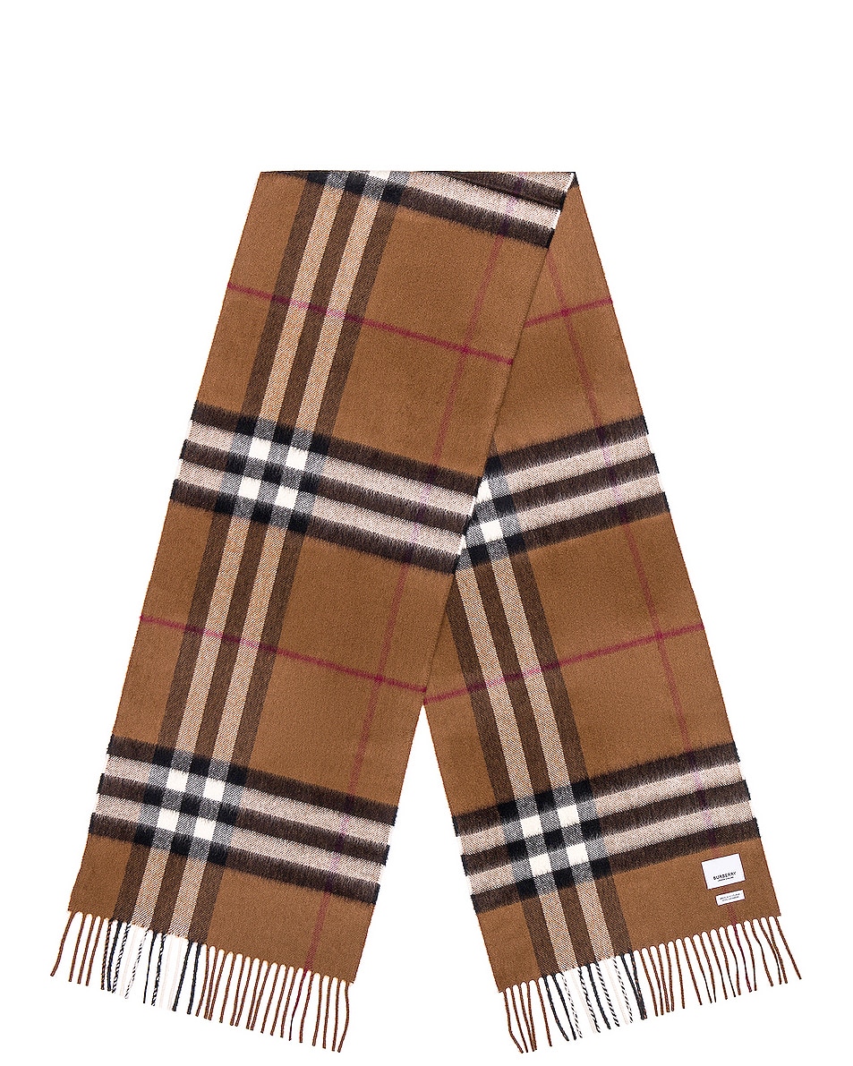 Giant Check Cashmere Scarf - Thumbnail 3