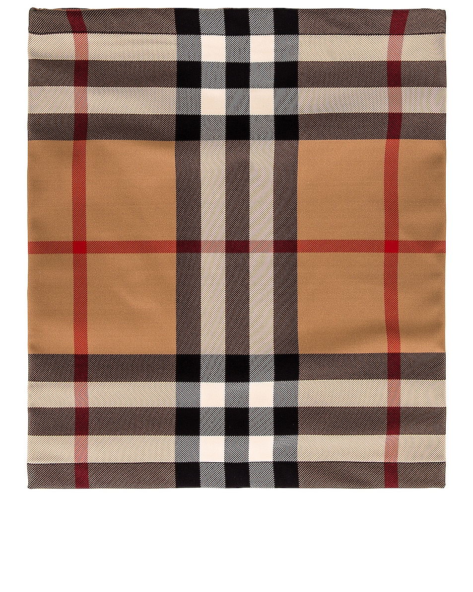 Image 1 of Burberry Check Print Jersey Snood in Archive Beige