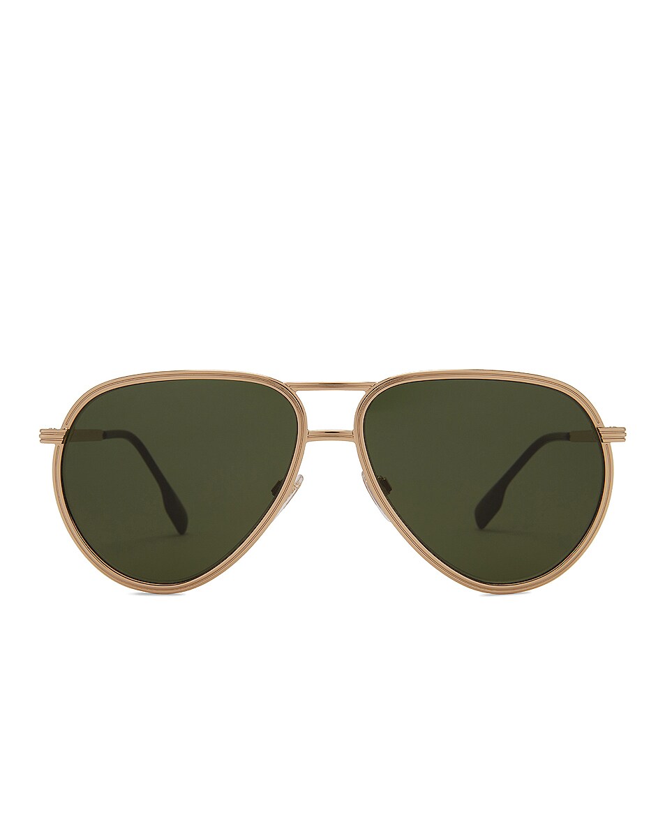 Image 1 of Burberry 0BE3135 Suglasses in Light Gold & Green