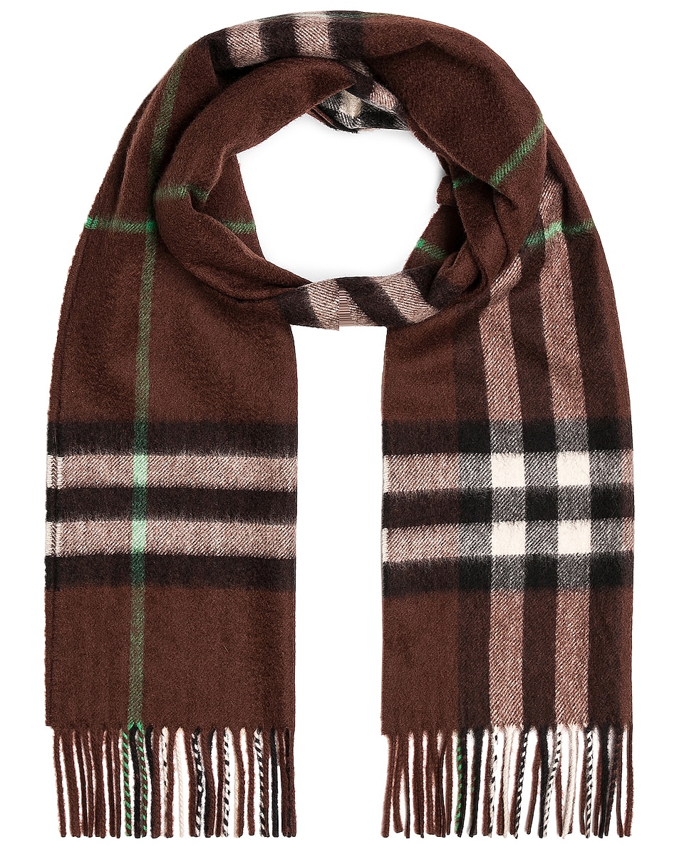 Image 1 of Burberry Giant Check Scarf in Brown