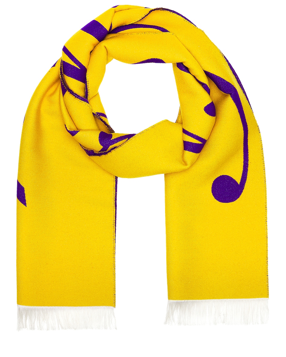 Image 1 of Burberry Football Scarf in Pear