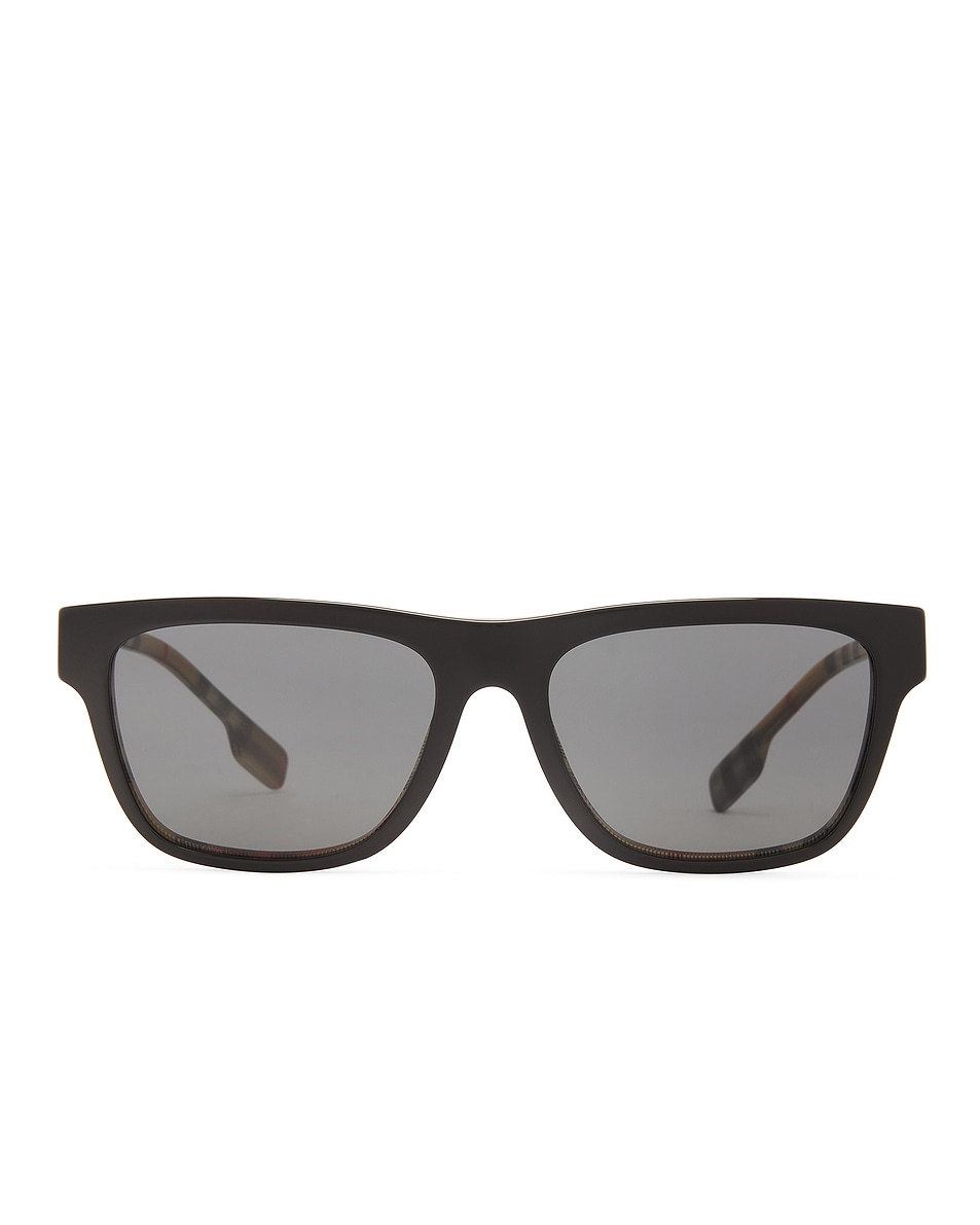 Image 1 of Burberry Square Sunglasses in Top Black
