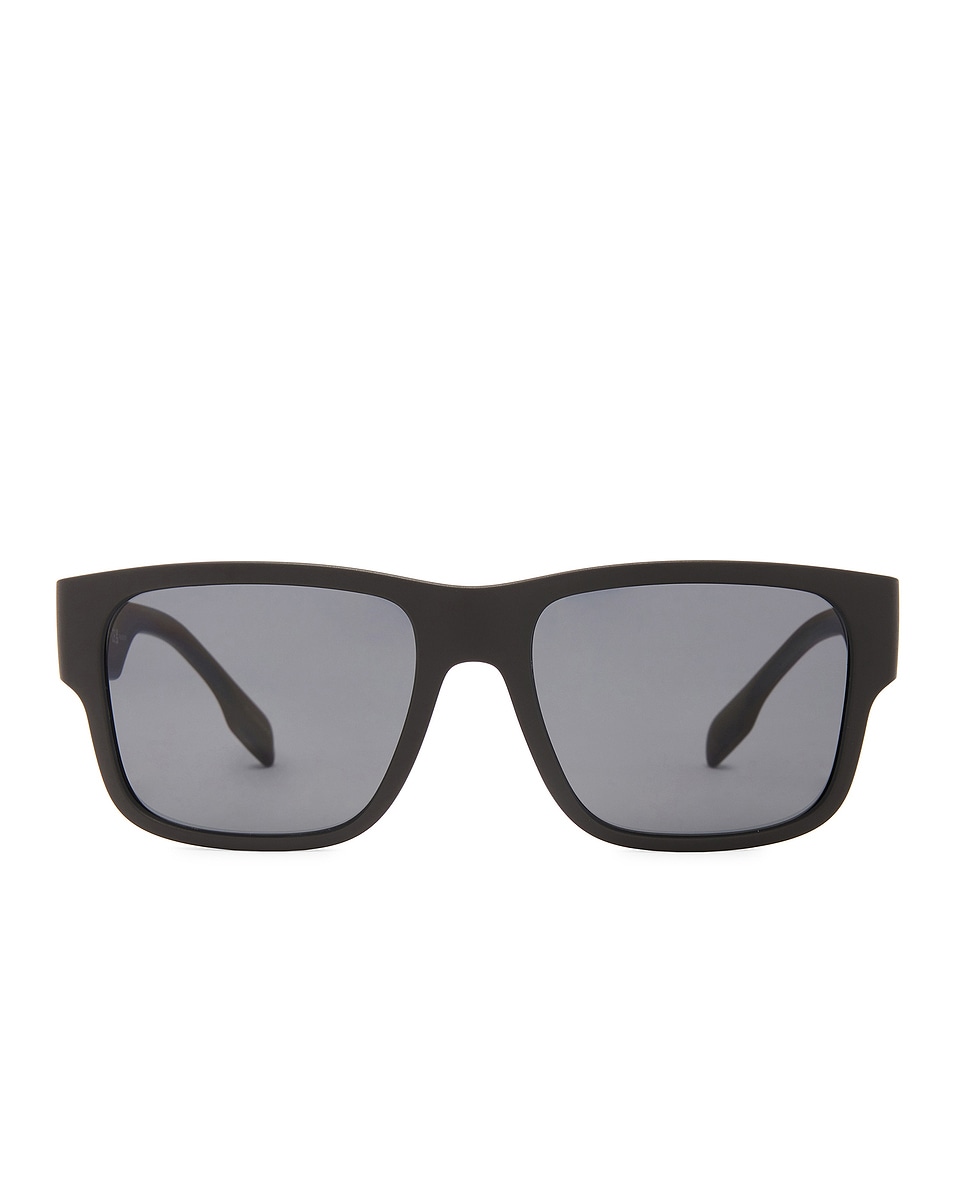 Image 1 of Burberry Square Knight Sunglasses in Matte Black
