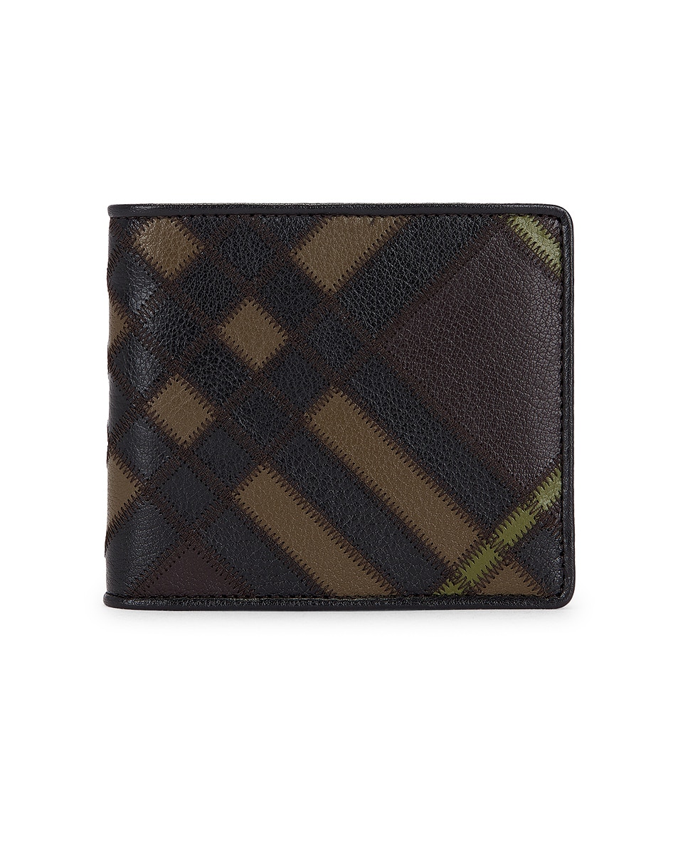 Image 1 of Burberry Reg Intarsia Wallet in Peat