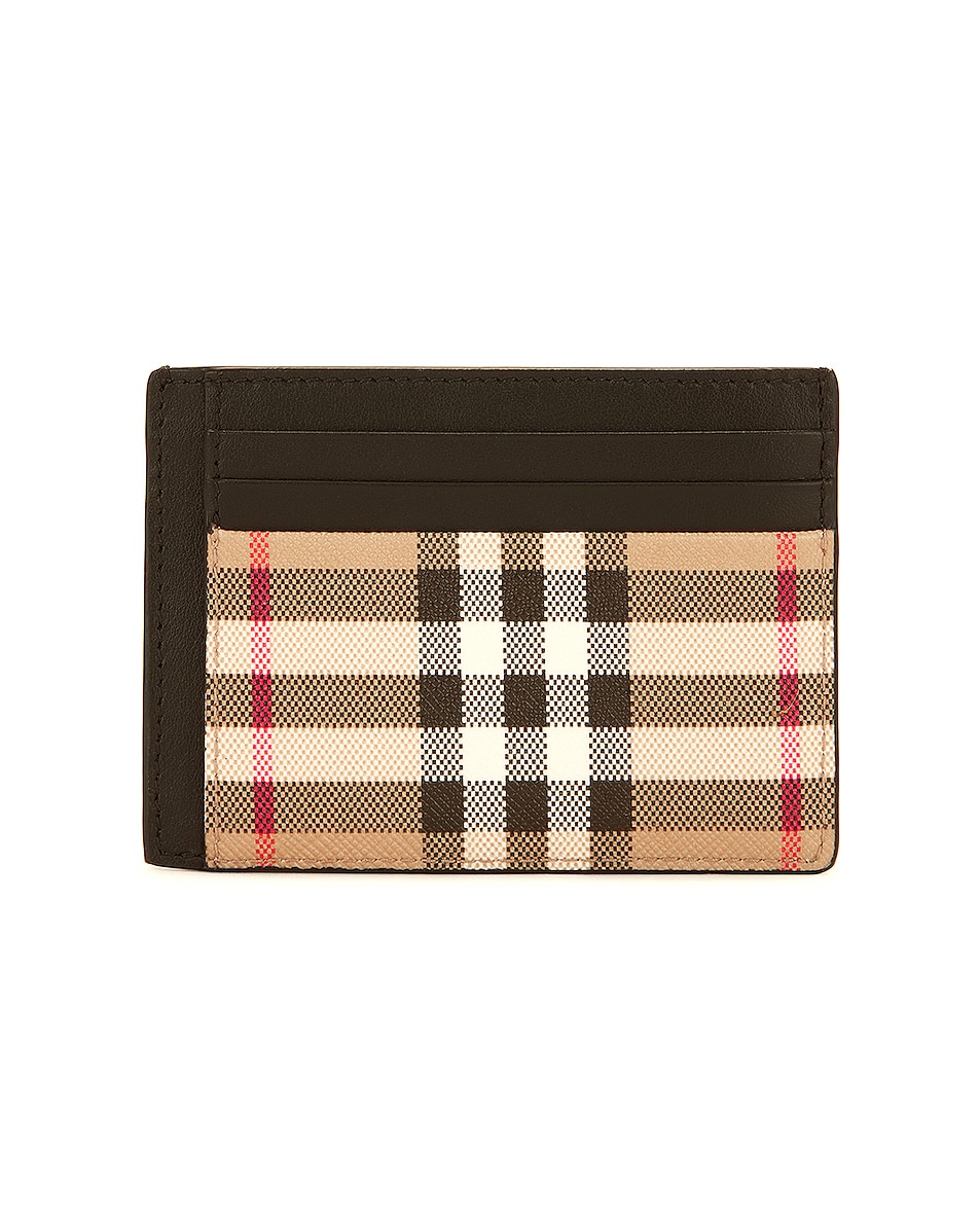 Image 1 of Burberry Chase Check Cardcase in Beige