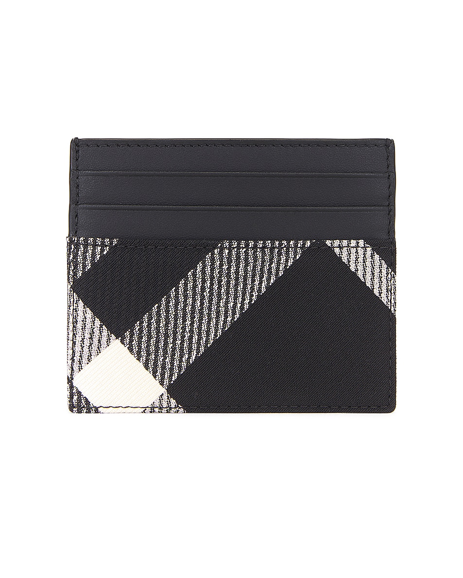 Image 1 of Burberry Tall Sandon Wallet in Black & Calico