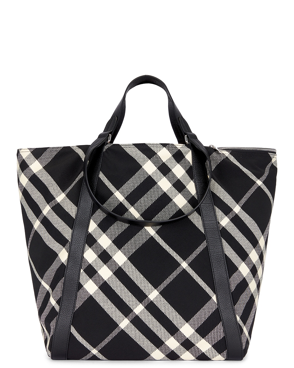 Image 1 of Burberry Tote Bag in Black & Calico
