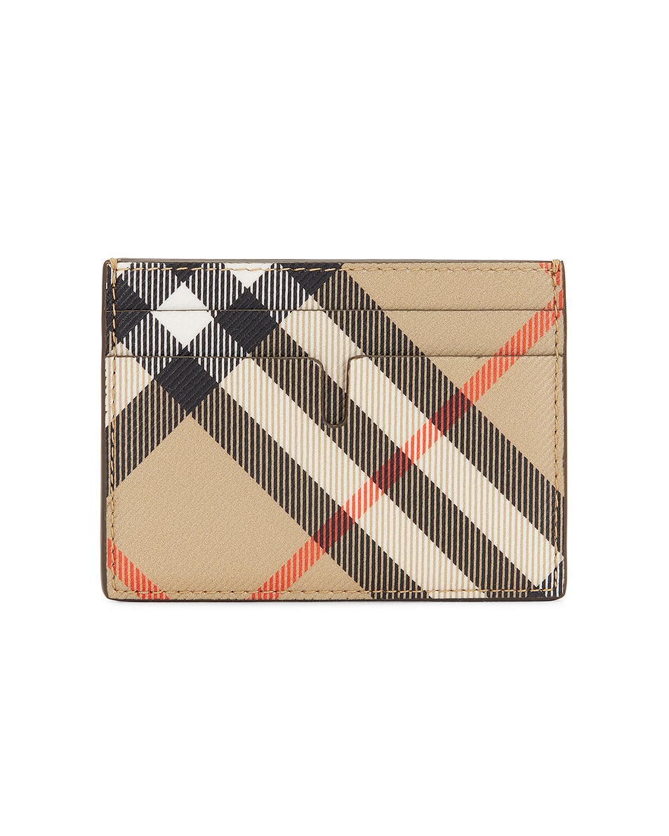 Image 1 of Burberry Sandon Essentials Cardholder in Sand