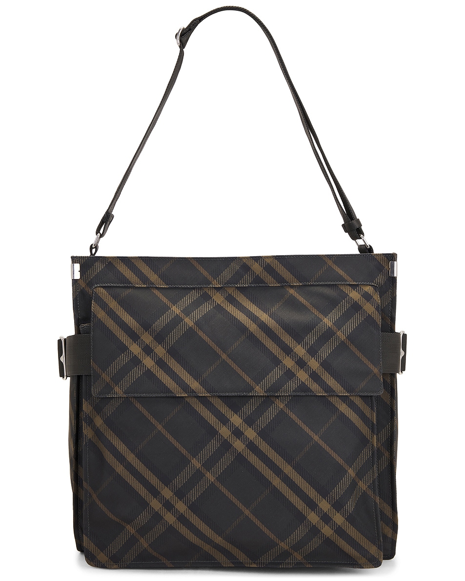 Image 1 of Burberry Trench Tote Check in Shadow