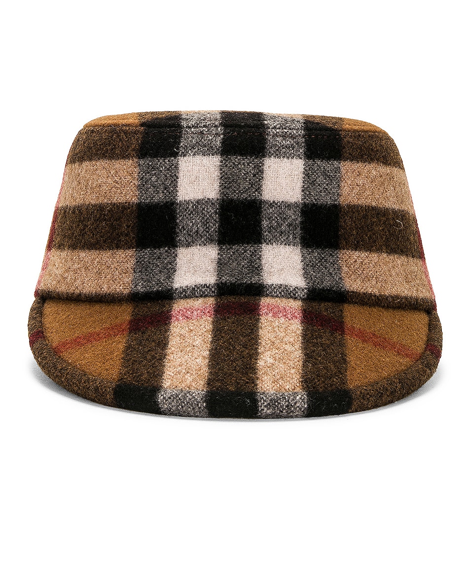 Image 1 of Burberry Check Jared Hat in Dark Birch Brown Check