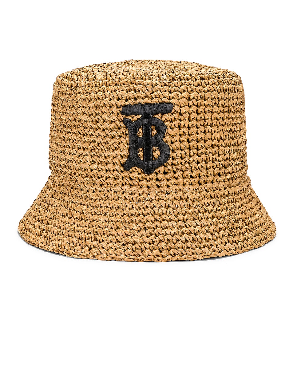 Image 1 of Burberry Bucket Hat in Black & Beige