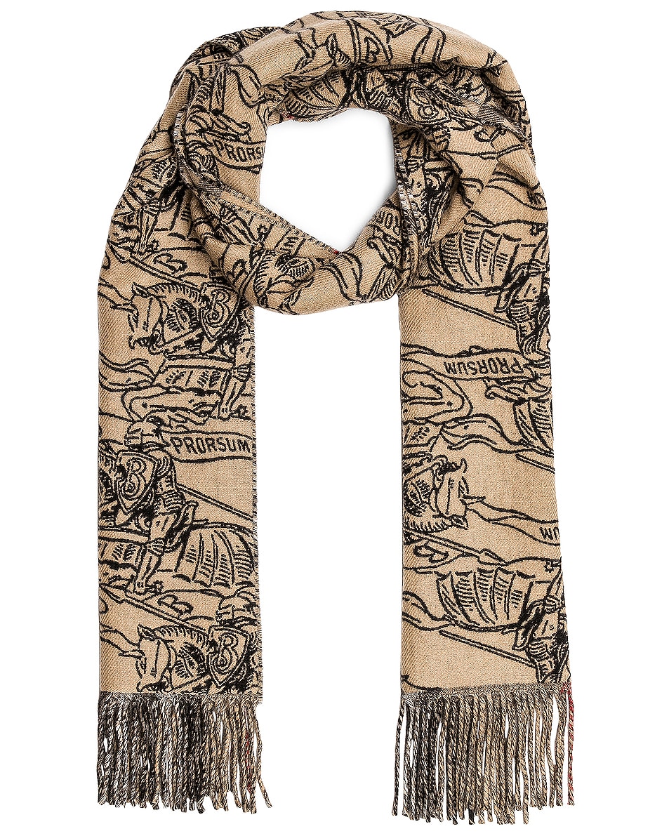 Image 1 of Burberry Knight Giant Check Scarf in Archive Beige