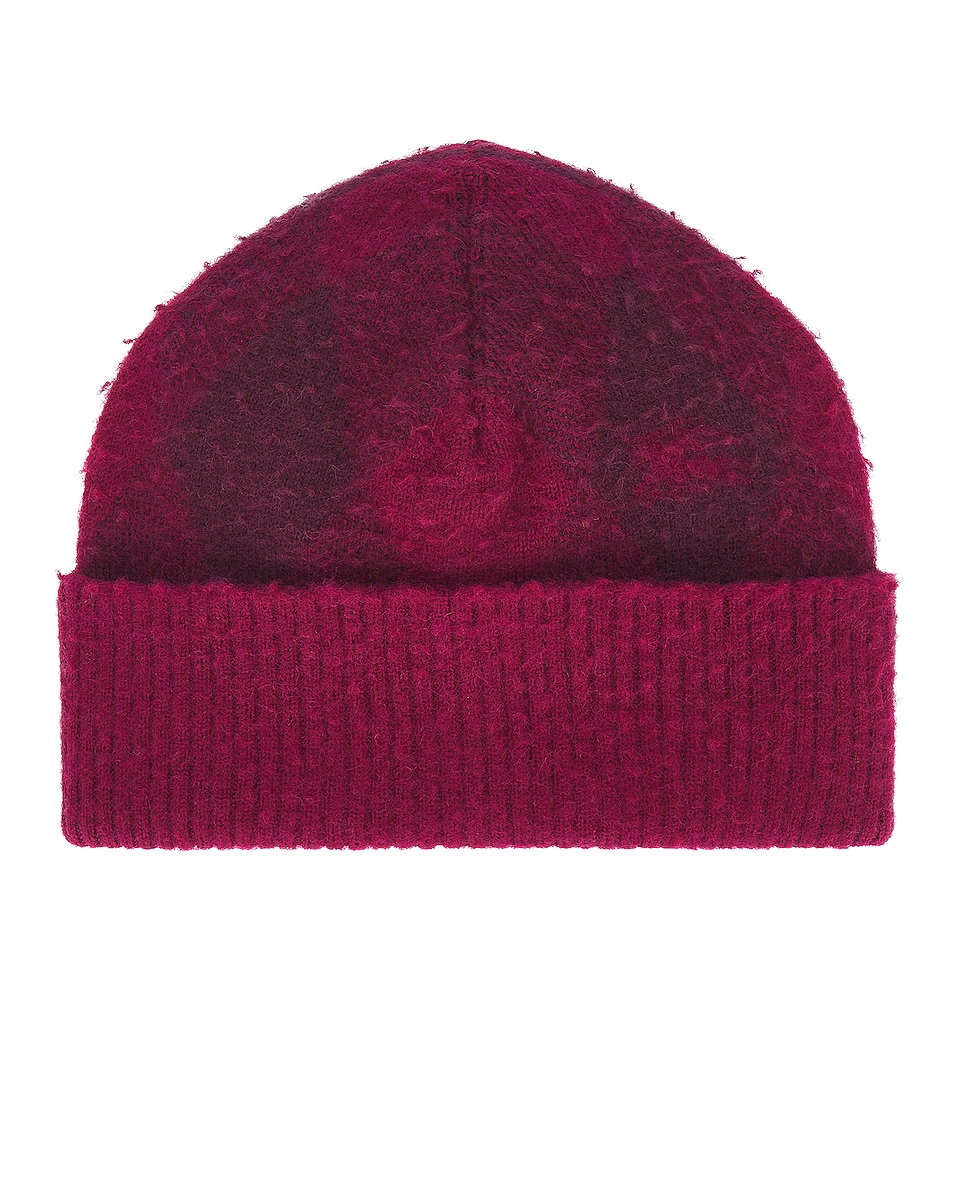 Image 1 of Burberry Knit Beanie in Ripple/plum